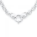 Sterling-Silver-195cm-Bolt-Ring-Belcher-Bracelet-Made-In-Italy Sale