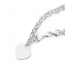 Sterling-Silver-Belcher-Bracelet-with-Heart-Charm Sale