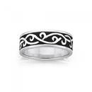 Sterling-Silver-75mm-Oxidised-Swirl-Gents-Rings Sale