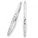 Sterling-Silver-35mm-Diamond-Cut-Hoops Sale