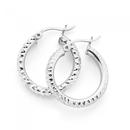 Silver-15mm-Diamond-Cut-Hoop-Earrings Sale