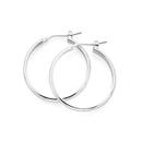 Silver-25mm-Half-Round-Hoop-Earrings Sale