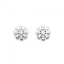 Silver-Snowflake-Stud-Earrings Sale