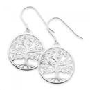 Silver-Tree-of-Life-Hook-Earrings Sale