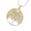 Silver-Gold-Plate-Tree-of-Life-Pendant Sale