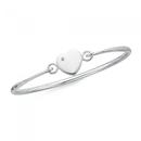 Silver-Cubic-Zirconia-Heart-Kids-Bangle Sale