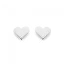 Silver-Flat-Heart-Stud-Earrings Sale