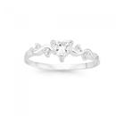 Sterling-Silver-Cubic-Zirconia-Heart-Ring Sale