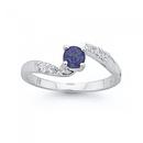 Sterling-Silver-Tween-Violet-Cubic-Zirconia-Twist-Ring Sale