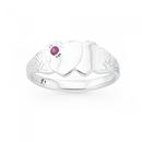 Sterling-Silver-Created-Ruby-Double-Heart-Signet-Ring Sale