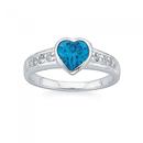 Sterling-Silver-Tween-Blue-Cubic-Zirconia-Heart-Ring Sale