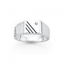 Sterling-Silver-Cubic-Zirconia-Boys-Signet-Ring Sale