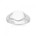 Silver-Plain-Round-Signet-Ring Sale