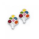 Sterling-Silver-Enamel-Crystal-Balloon-Studs Sale