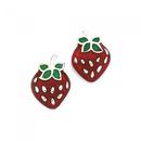 Silver-Enamel-Strawberry-Earrings Sale