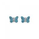 Silver-Blue-Crystal-Butterfly-Earrings Sale