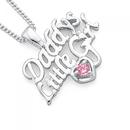 Silver-Pink-Cubic-Zirconia-Daddys-Little-Girl-Pendant Sale