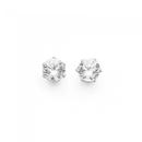 Sterling-Silver-Cubic-Zirconia-Stud-Earrings Sale