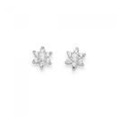 Silver-Cubic-Zirconia-Cluster-Star-Studs Sale