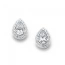 Sterling-Silver-Cubic-Zirconia-Cluster-Earrings Sale