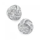 Sterling-Silver-Cubic-Zirconia-Knot-Studs Sale