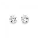 Sterling-Silver-7mm-Cubic-Zirconia-Studs Sale