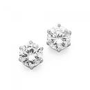 Sterling-Silver-7mm-Cubic-Zirconia-Studs Sale