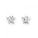 Silver-Cubic-Zirconia-Star-Earrings Sale