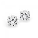 Sterling-Silver-7mm-Cubic-Zirconia-Studs Sale