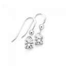 Silver-Small-Cubic-Zirconia-Hook-Drop-Earrings Sale