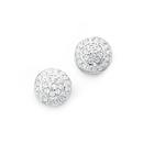 Silver-Bezel-Pave-Cubic-Zirconia-Studs Sale