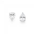 Silver-Pear-Cubic-Zirconia-Studs Sale