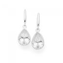 Silver-Pear-Cubic-Zirconia-On-Bar-Drop-Earrings Sale