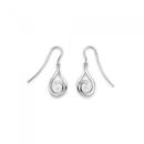 Sterling-Silver-Pearl-Swirl-Drop-Hook-Earrings Sale