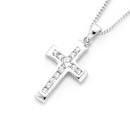 Sterling-Silver-Cubic-Zirconia-Cross Sale