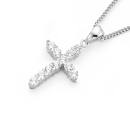 Silver-Cubic-Zirconia-Cross Sale