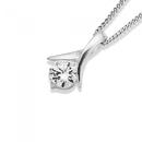 Sterling-Silver-Cubic-Zirconia-Crossover-Pendant Sale