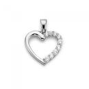 Sterling-Silver-Cubic-Zirconia-Heart-Pendant Sale