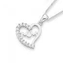 Sterling-Silver-Cubic-Zirconia-Mum-Heart-Pendant Sale