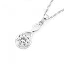 Sterling-Silver-Cubic-Zirconia-Infinity-Loop-Pendant Sale