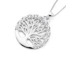 Silver-Round-Cubic-Zirconia-Tree-of-Life-Pendant Sale