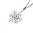 Sterling-Silver-Cubic-Zirconia-Snowflake-Pendant Sale
