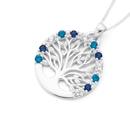 Silver-Blue-Cubic-Zirconia-Tree-of-Life-Pendant Sale