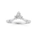 Silver-Cubic-Zirconia-V-Ring Sale