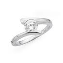 Sterling-Silver-Cubic-Zirconia-Crossover-Ring Sale