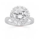 Sterling-Silver-Cubic-Zirconia-Round-Cluster-Ring Sale