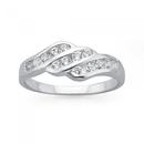 Silver-Channel-Set-Cubic-Zirconia-Wave-Ring Sale