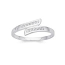 Sterling-Silver-Cubic-Zirconia-Overlap-Ring Sale