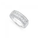 Sterling-Silver-Cubic-Zirconia-Triple-Row-Dress-Ring Sale