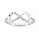 Sterling-Silver-Cubic-Zirconia-Fine-Infinity-Ring Sale